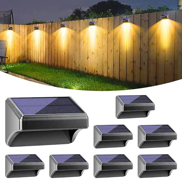 Solar LED Deck Light Path Garden Patio Pathway Stairs Step Fence Lamp Outdoor