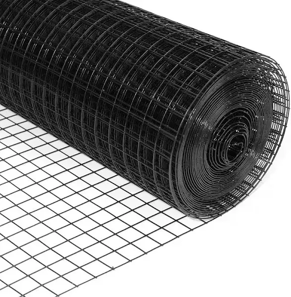 forimo 24'' x 50' 1.5inch Hardware Cloth 16 Gauge Black Vinyl Coated Welded Fence Mesh for Home and Garden Fence and Home Improvement Project