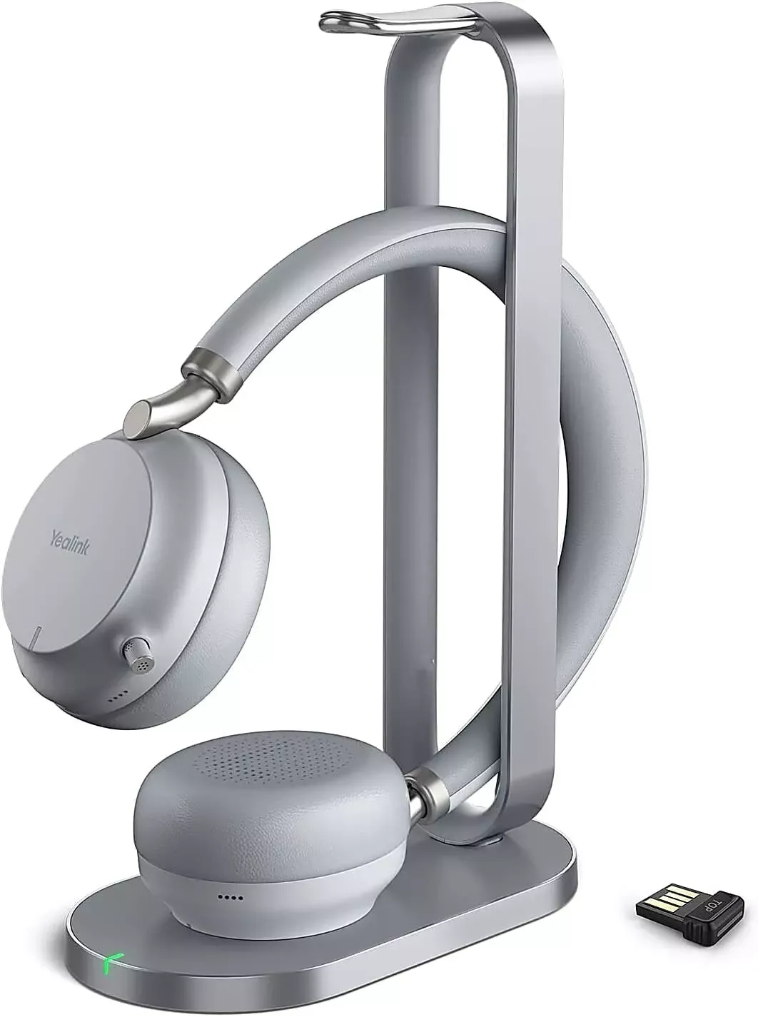 Yealink BH76 Bluetooth Headset with Charging Stand - Light Gray