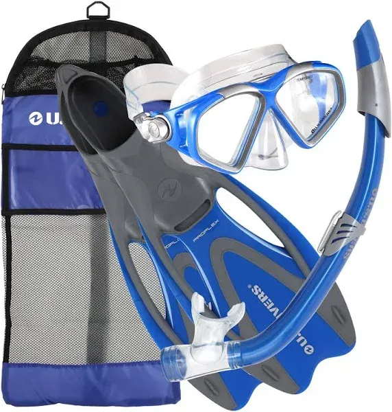 U.S. Divers Adult Cozumel Mask, Seabreeze II Snorkel, ProFlex Fins,