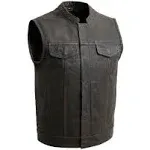 Hot Leathers VSM1035 Men's Distressed Brown Motorcycle 'Conceal and Ca