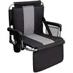 ALPHA CAMP Stadium Seat Chair for Bleachers with Back & Arm Rest