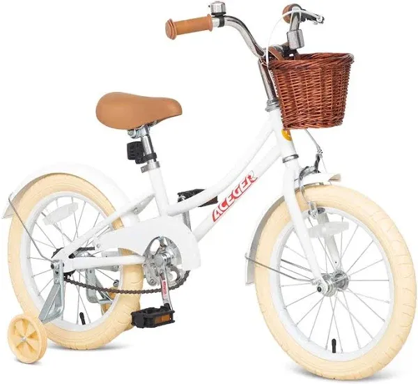 Retro Design Girls Bike with Basket and Coaster Brake for 3-13 Years Old Kids...