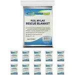 Primacare HB-10 Emergency Foil Mylar Thermal Blanket (Pack of 10), 52&#034; Length...