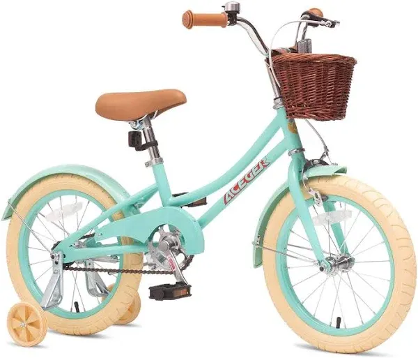 ACEGER Girls Bike with Basket for 3-13+ Years, 14" 16" 18" Kids Bike with Training Wheels, 20" Bicycle only with Kickstand, 24" 26" with Seat Rack, All Included Dual Brakes & Fenders