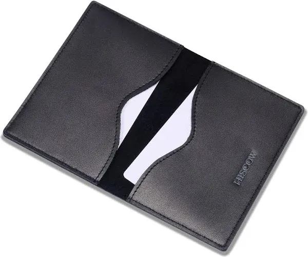 Minimalist Thin Bifold Card Holder - Italian Calfskin