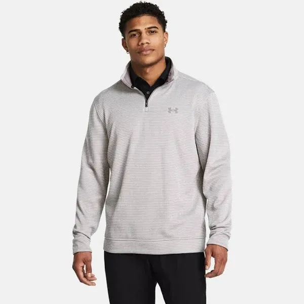 Under Armour STORM GOLF TECH FLEECE QUARTER ZIP JACKET Blue striped XL NWT $75