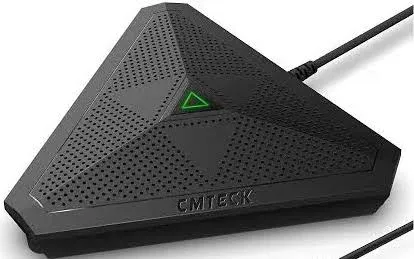 CMTECK USB Desktop Computer CM001 Microphone Mute Button with LED Indicator Omnidirectional Condenser Boundary Conference Mic for Recording