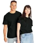 Hanes Beefy-T Unisex Pocket T-Shirt, 2-Pack - Black - Size S