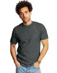 Hanes Men's 2 Pack Short Sleeve Pocket Beefy-T, Charcoal Heather, M