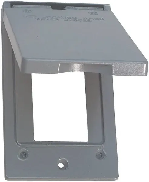 Sigma Electric, Gray Sigma Engineered Solutions, 14248 1-Gang Vertical GFCI Weatherproof Cover, No Size