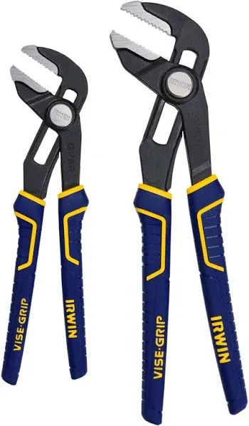 IRWIN VISE-GRIP GrooveLock Pliers Set, Straight Jaw, 2-Piece (1802532)