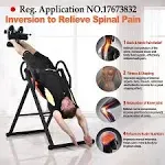 Inversion Table for Back Pain Relief, 350 lbs Capacity Strength Training Inversion Equipment, Decompression Table for Pain Therapy Training with Safe Belt & Comfortable Ankle Holders