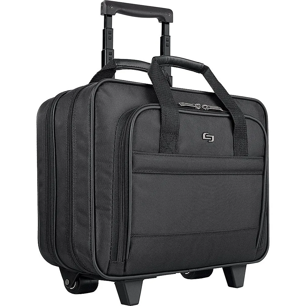 Solo Carnegie Rolling Laptop Bag Black