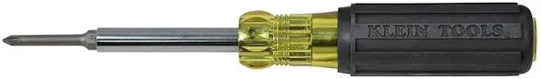 Klein Tools 32559 Multi-bit Screwdriver / Nut Driver, Extended Yellow/Black 