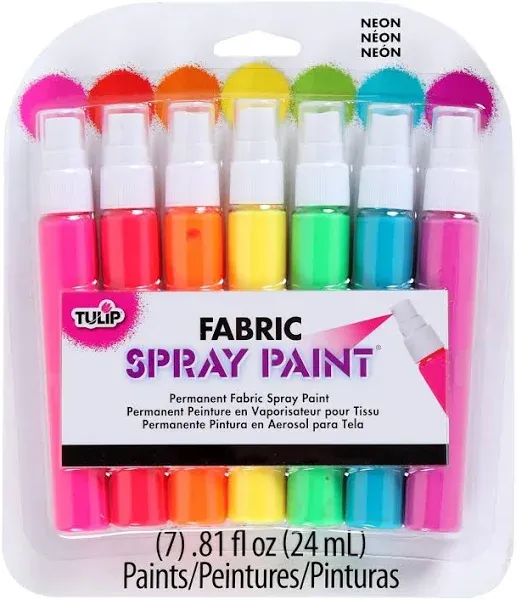 TULIP Fabric Spray Sets 31424 SOP Multi Mini Neon 7Pk, 0.81 Fl Oz (Pack of 7)