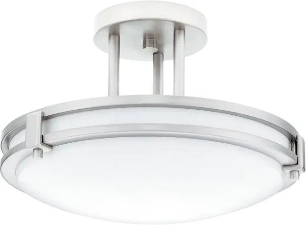 Lithonia Lighting 11750 13&#034; Saturn Convertible Flush Mount or - Nickel