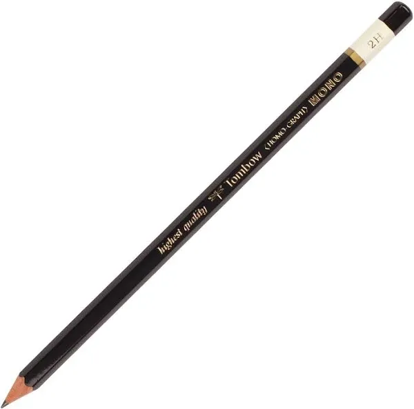 Tombow 51512 MONO Drawing Pencil, 2H, Graphite 12-Pack