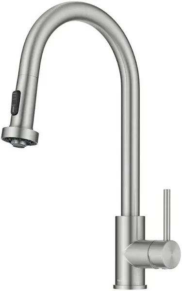 KRAUS Oletto Touchless Sensor Pull-Down Single Handle Kitchen Faucet in Spot-Free Stainless Steel, KSF-2830SFS