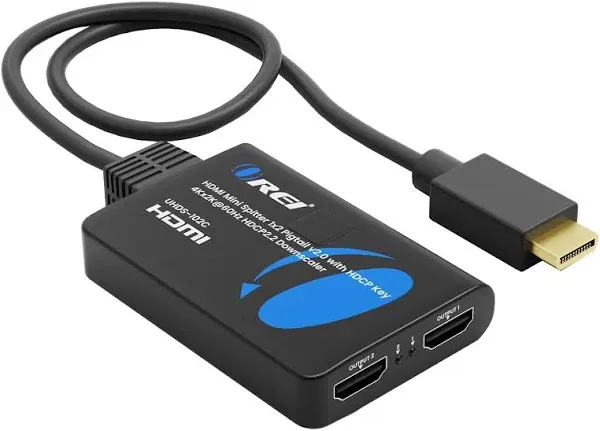 OREI 1-in-2 Out HDMI Splitter - Black