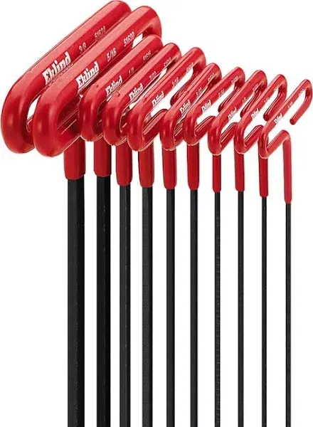 EKLIND 53610 Cushion Grip Hex T-Key allen wrench - 10pc set SAE Inch Sizes 3/...