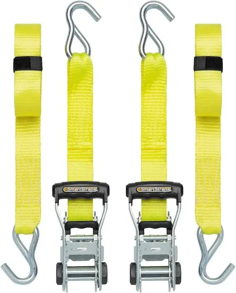  14’ Ratchet Straps, 2 Pack –5,000lbs Break Strength, 1,667lbs Safe Work Load 