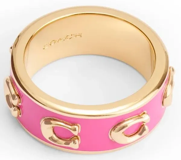 COACH Womens Signature C Enamel Band Ring