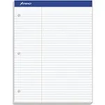 Ampad Double Sheet Pad, White, Letter, Law Rule, 100-Sheets, 1-each