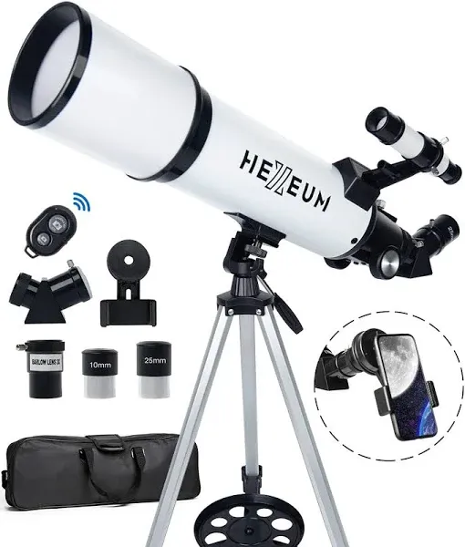 Telescope,80Mm Aperture 600Mm Telescopes for Adults Astronomy,Full<wbr/>y Mult-Coated 