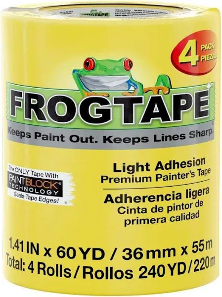 Delicate Surface Painter&#039;s Tape With PaintBlock, 1.41 Inch x 60 Yards, 4-Pack...