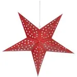 PaperLanternStore.com 24 Inch White Star Moon Cut-Out Paper Star Lantern, Hanging Decoration