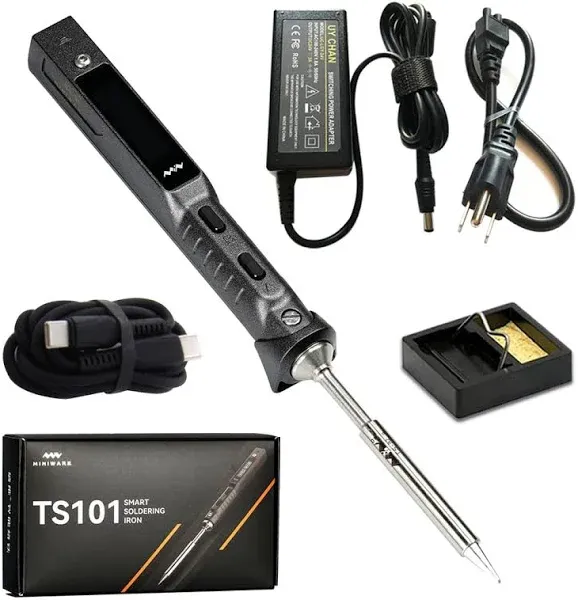 UY CHAN Original TS101 Soldering Iron Station Kit Upgraded from TS100 DC 65W ...