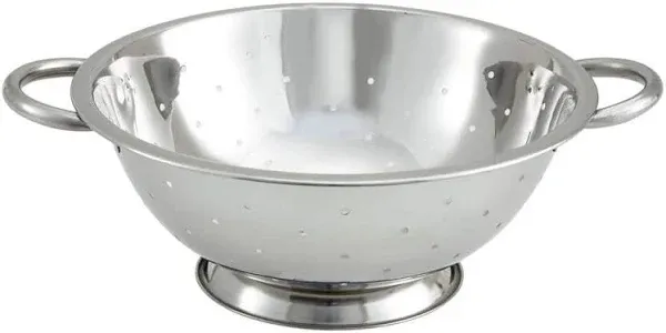 Winco COD-5, 12-Inch Diameter 5-Quart Stainless Steel Colander