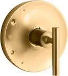 Kohler K-TS14423-4-2MB Purist Rite-Temp Valve Trim with Lever Handle, Vibrant Brushed Moderne Brass