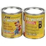 PC Products PC-Woody Wood Repair Epoxy Paste, Two-Part 12 oz in Two Cans, Tan