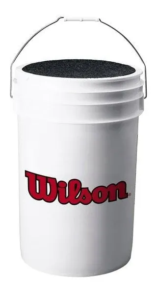 Wilson Sporting Goods Ball Bucket with Lid, White