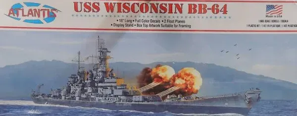 Atlantis USS Wisconsin BB-64 Battleship Plastic Model Kit