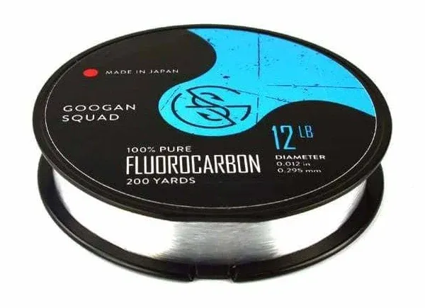 Catch Co Googan Squad 100% Pure Fluorocarbon (Fluoro) Fishing Line, 200yd