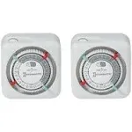 Tn111 Intermaic Sb111 15 Amp 24-hour Indoor Plug-in Timer, 2-Pack