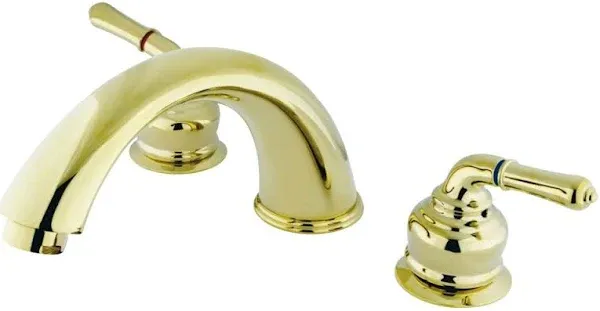 Kingston Brass KB362 Magellan Roman Tub Faucet, Polished Brass,8-Inch Adjustable Center