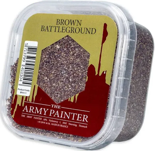 The Army Painter Battlefield Brown Battleground Basing, 150 ml-for Miniature Bases & Terrains -Scenics Static Grass, Model Terrain Grass, Terrain Model Kit Tufts for Bases of Minis