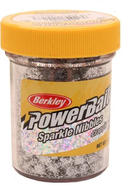 Berkley PowerBait Sparkle Crappie Nibbles Dough Bait - Wildfire, 1.2oz