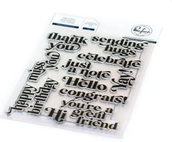 Pinkfresh Studio Perfect Sentiments Stamp Set