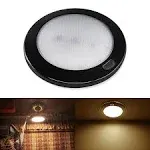 12V 5Inch Led Ceiling Light Fixture Black Warm White 300Lm Dimmer Switch Rv