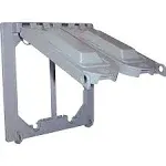 Sigma Engineered Solutions™ 2-Gang Metal Multi-Use Gray Weatherproof Cover