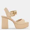 Bobby Platform Sandal In Beige