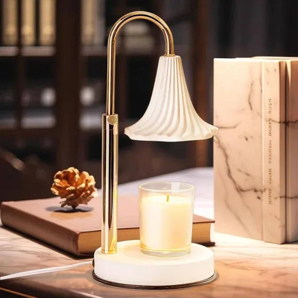 Candle Warmer Lamp, Height Adjustable Electric Candle Lamp Warmer with Timer ...