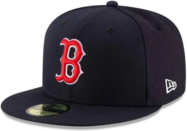 BOSTON RED SOX NEW ERA (5950) ALTERNATE FITTED BASEBALL HAT (7 5/8) NAVY RARE!