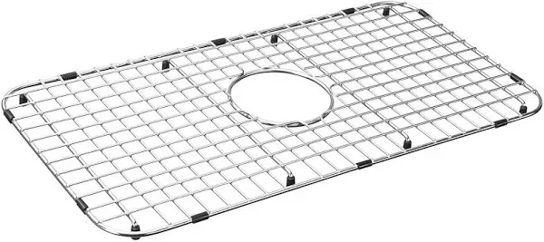 SERENE VALLEY Sink Grid 25.12&#034;X12.87&#034; Center Drain Heavy-Duty Stainless Steel