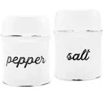 Home Acre Designs Salt and Pepper Shakers set Farmhouse Kitchen Decor Ceramic Salt Shaker -White Salt and Pepper Shaker - Wedding Registry Ideas Gifts Rustic Salt and Pepper Set Holder Table Decor